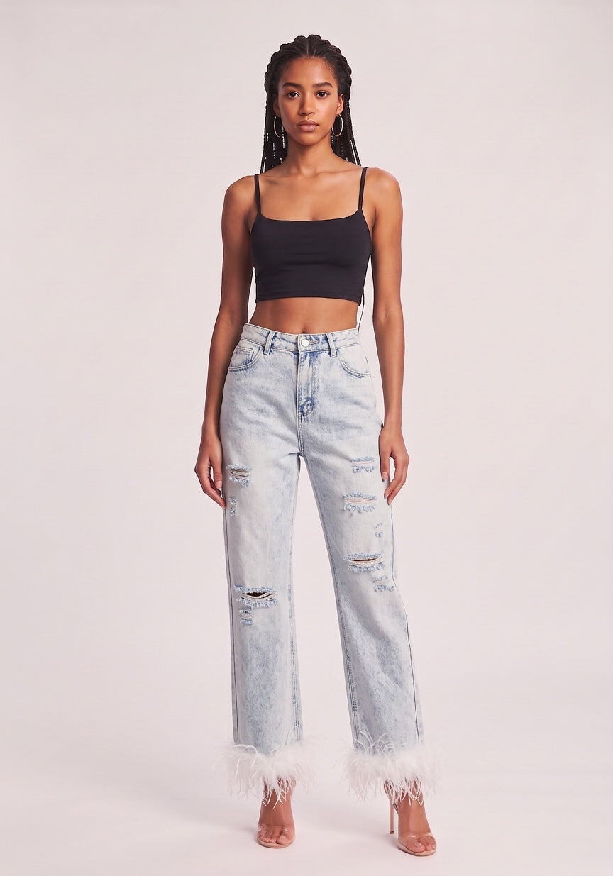 FEATHER LUXE JEAN